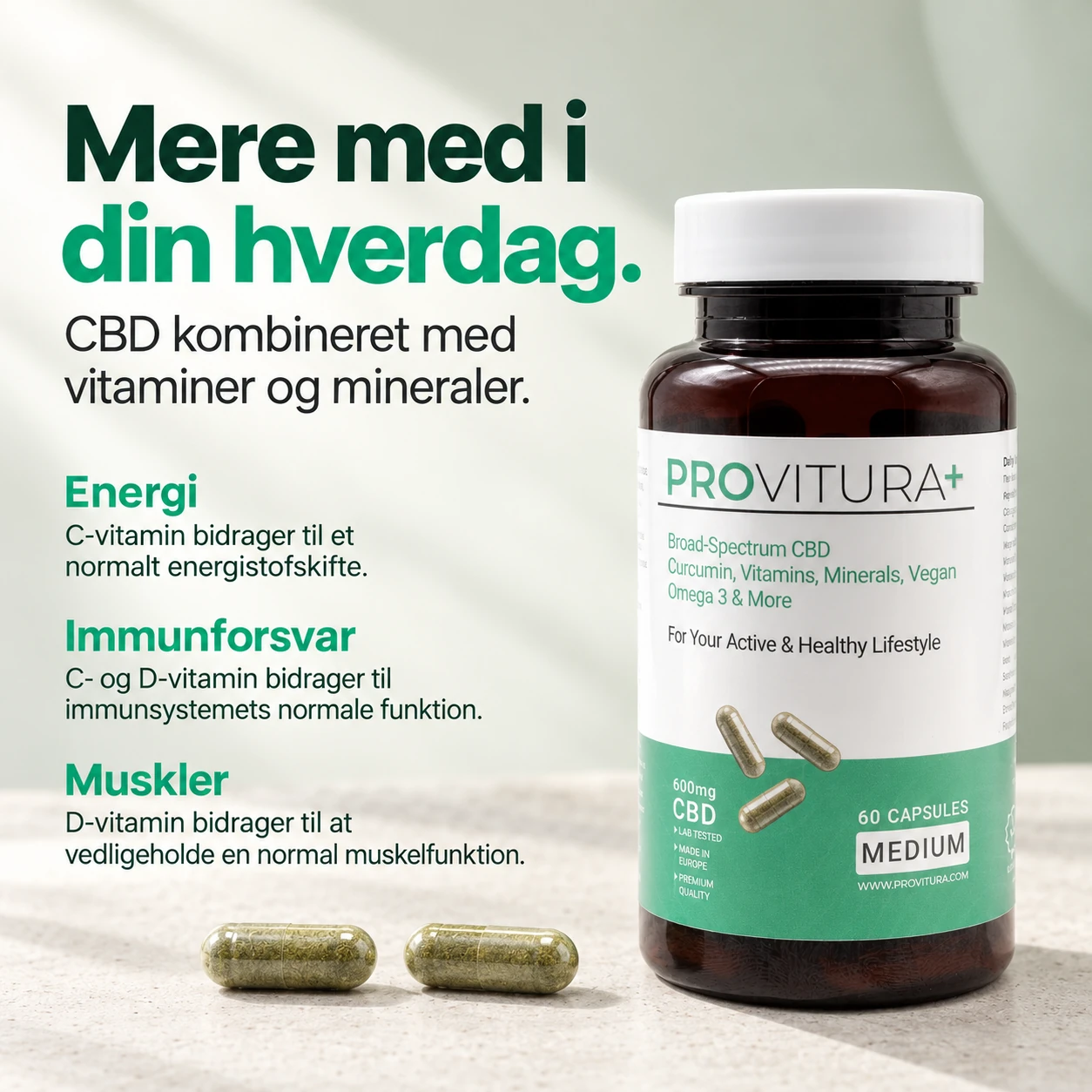 Mere med i din hverdag. CBD kombineret med vitaminer og mineraler. — Medium